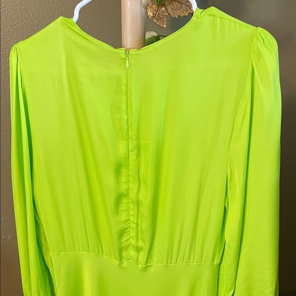 NWT FARM Rio Lime Piping Midi dress - Picture 9 of 11